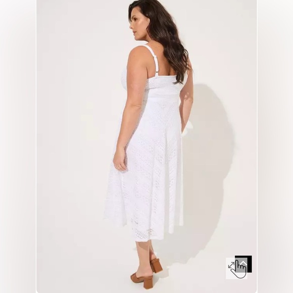 Torrid Midi Lace Skater Dress White Size 3 - Picture 2 of 5
